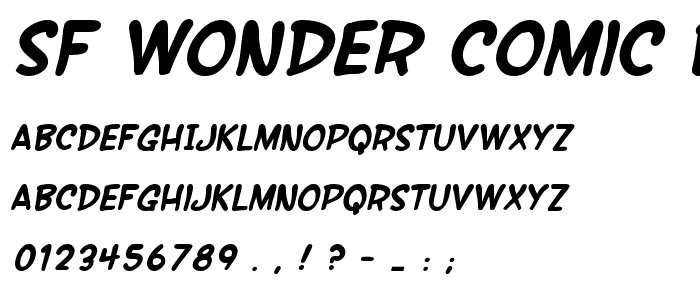 SF Wonder Comic Bold Italic font